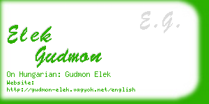 elek gudmon business card